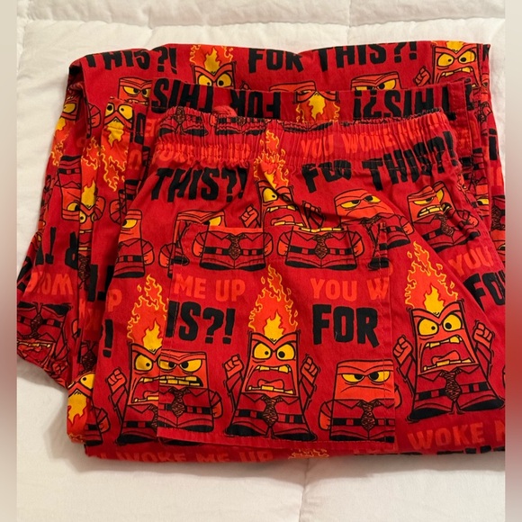 Disney Parks Pixar Inside Out Anger pj pants Large adults. EUC - Picture 8 of 8